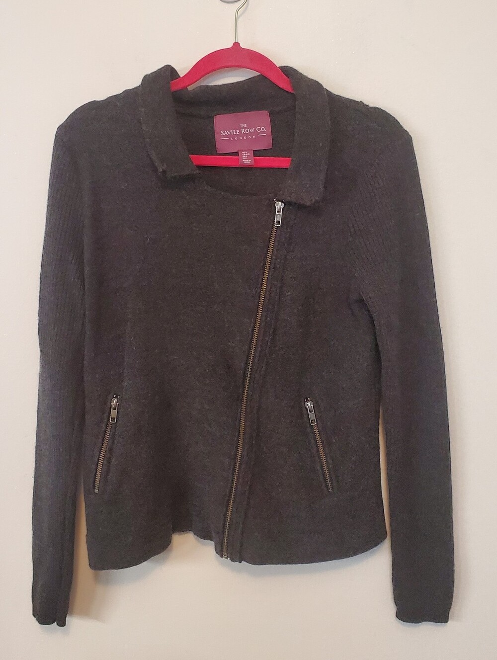 Savile Row Co wool moto jacket Size large